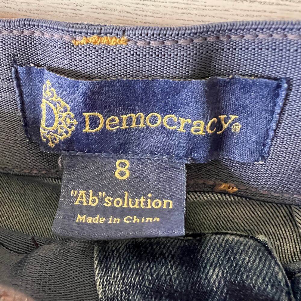 Democracy Jeans Womens Size 8 Ab Solution Cargo Patch Pockets Cotton Blend Denim - Picture 2 of 15
